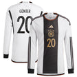 Germany Home Authentic Shirt 2022 - Long Sleeve with Günter 20 printing - Kit Captain