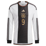 Germany Home Authentic Shirt 2022 - Long Sleeve with Füllkrug 9 printing - Kit Captain