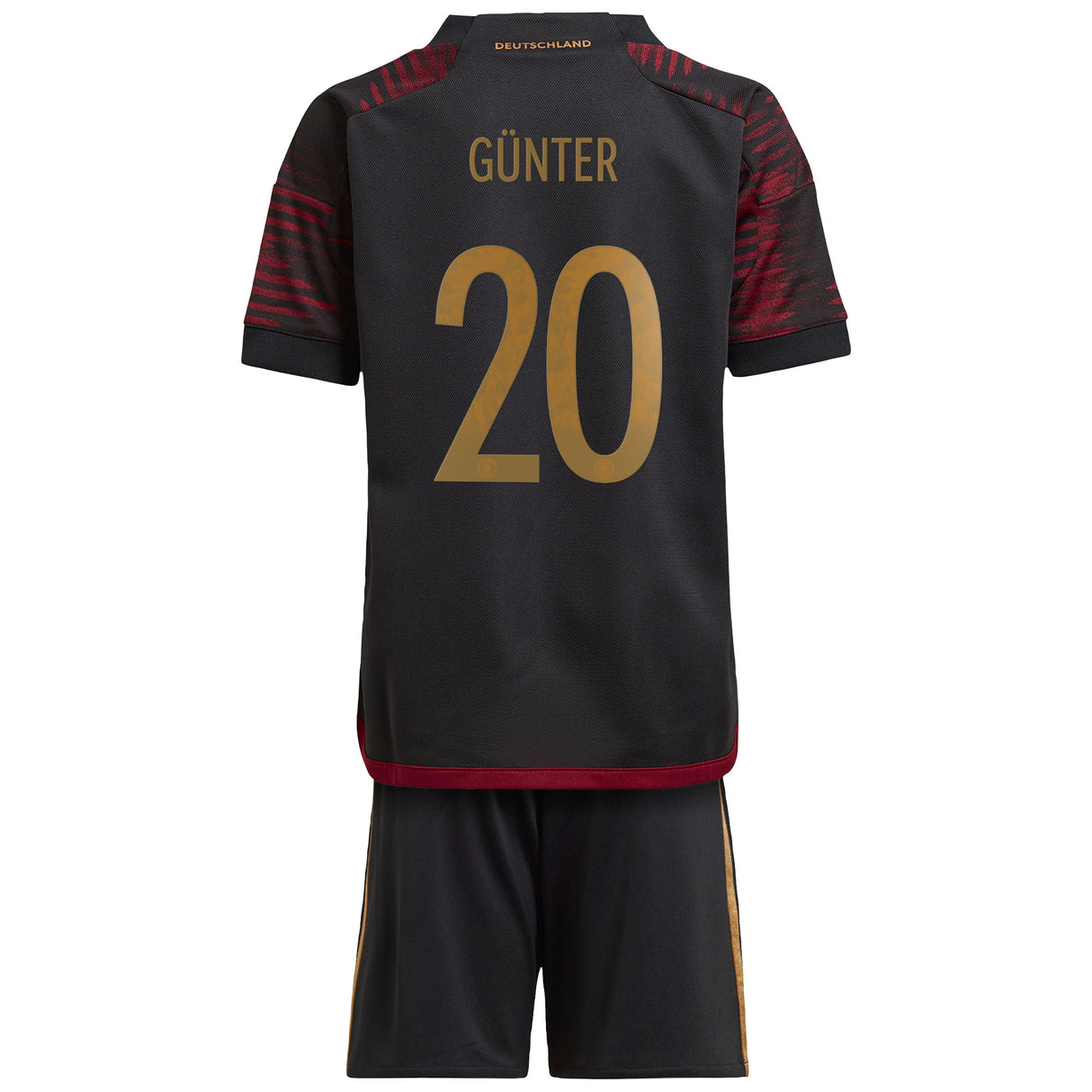 Germany Away Minikit 2022 with Günter 20 printing - Kit Captain