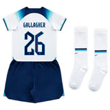 England Home Stadium Kit 2022 - Little Kids with Gallagher 26 printing - Kit Captain