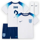 England Home Stadium Kit 2022 - Infants with Shaw 3 printing - Kit Captain