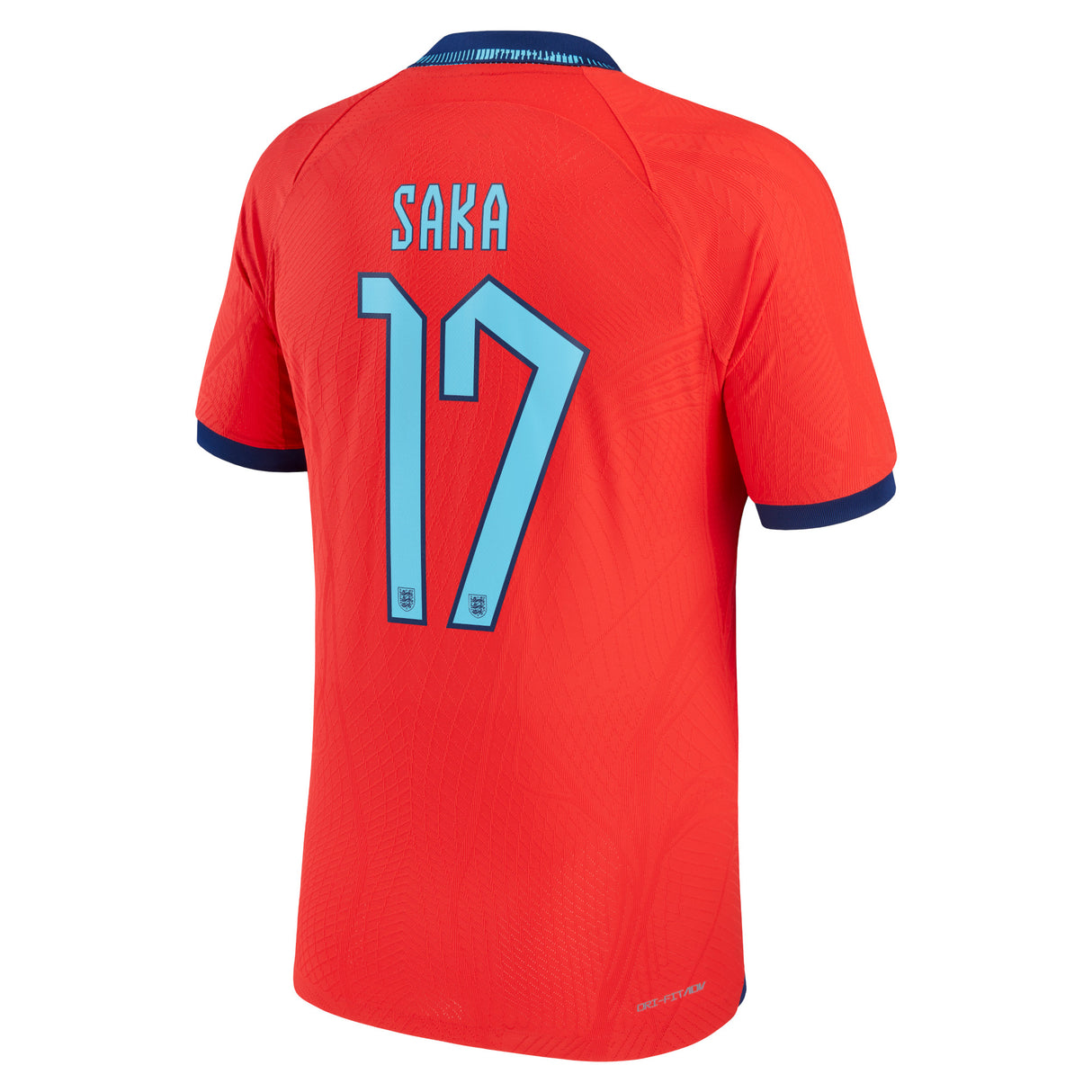 England Away Match Shirt 2022 with Saka 17 printing - Kit Captain