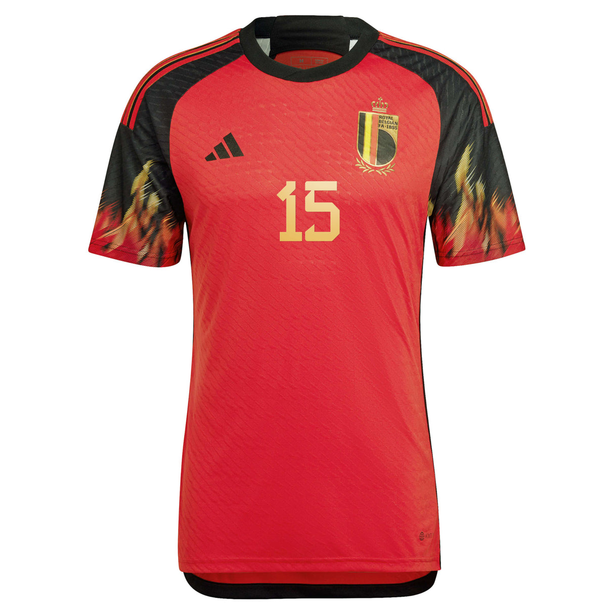 Belgium Home Authentic Shirt 2022 with Meunier 15 printing - Kit Captain