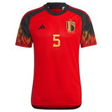 Belgium Home Shirt 2022 with Vertonghen 5 printing - Kit Captain