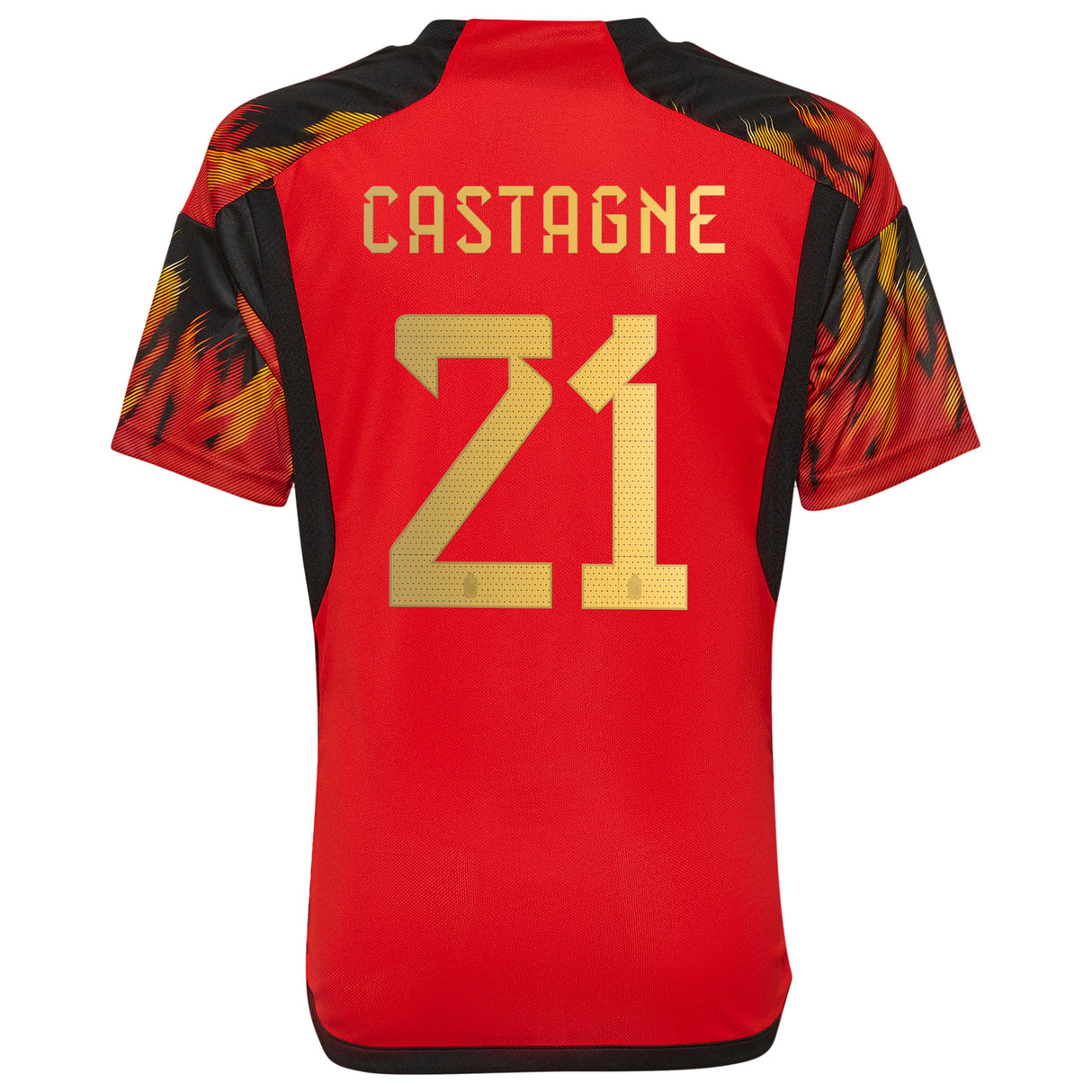 Belgium Home Shirt 2022 - Kids with Castagne 21 printing - Kit Captain