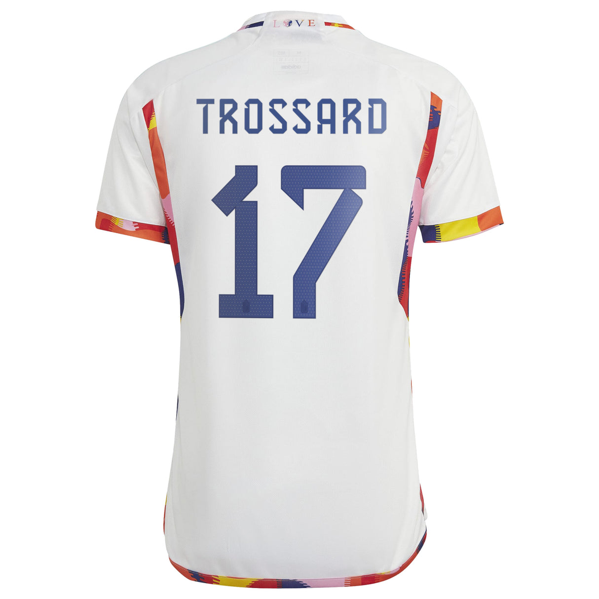 Belgium Away Shirt 2022 with Trossard 17 printing - Kit Captain