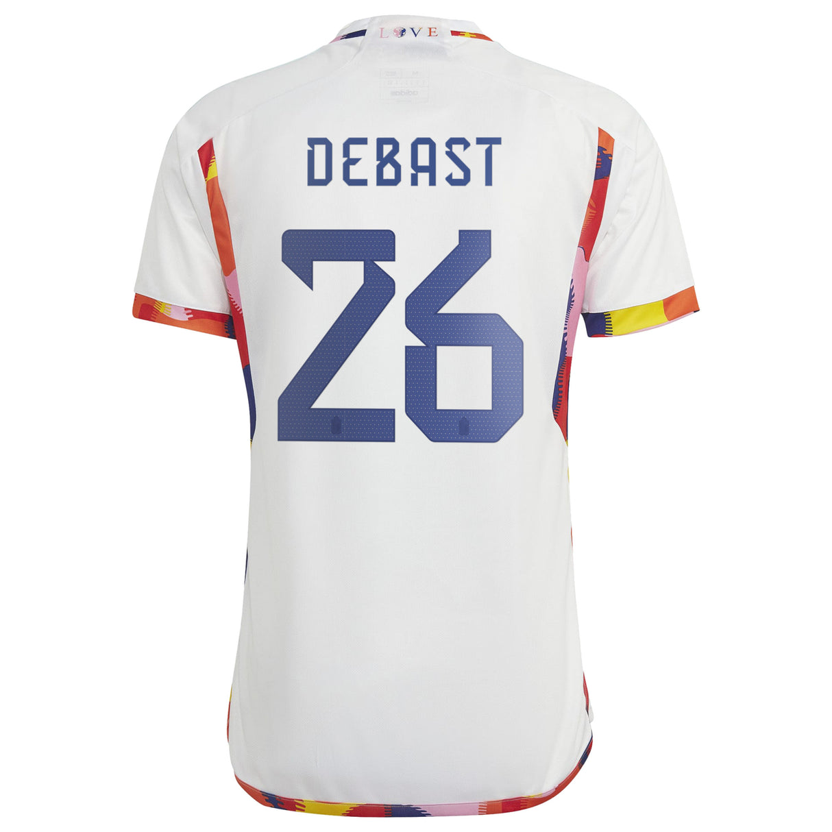 Belgium Away Shirt 2022 with Debast 26 printing - Kit Captain