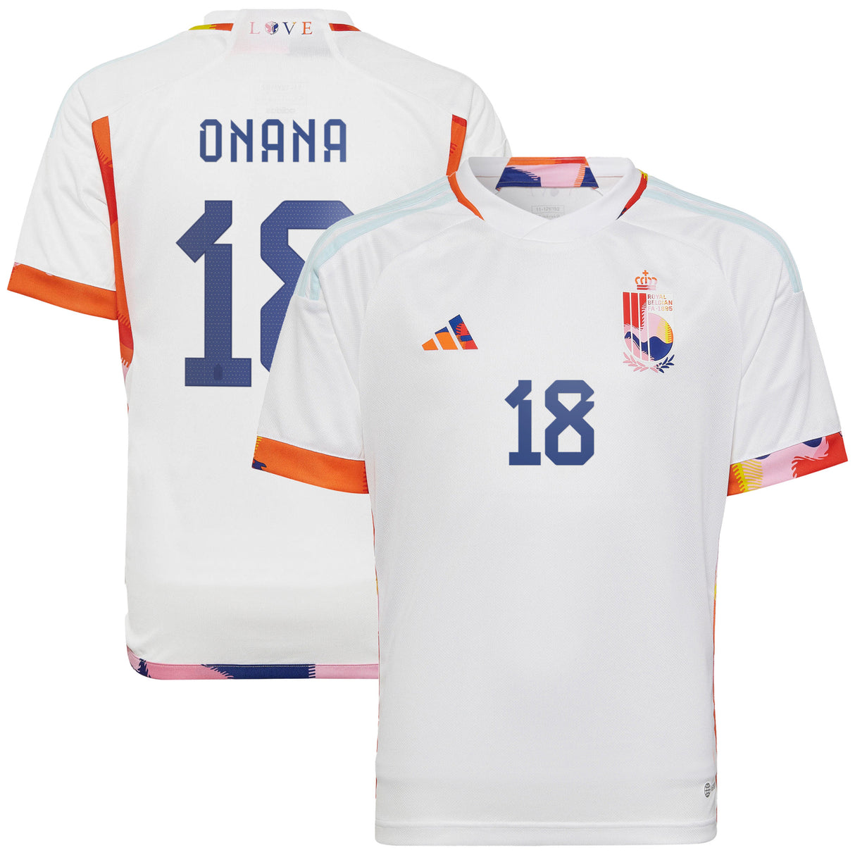 Belgium Away Shirt 2022 - Kids with Onana 18 printing - Kit Captain