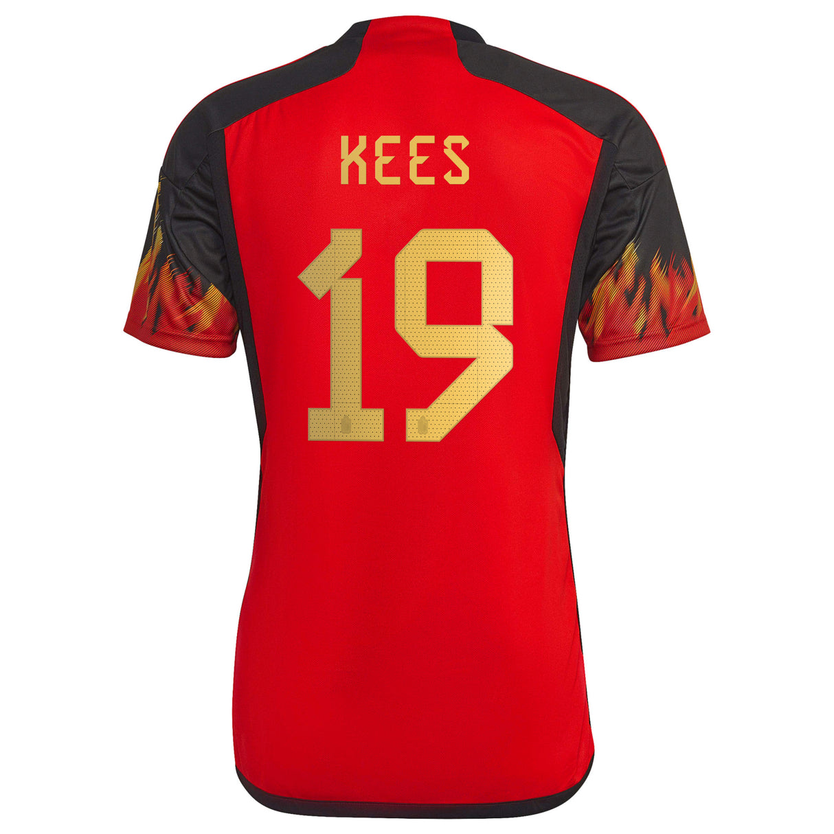 Belgium Home Shirt 2022 with Kees 19 printing - Kit Captain