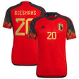 Belgium Home Shirt 2022 with Biesmans 20 printing - Kit Captain