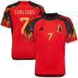 Belgium Home Shirt 2022 - Kids with Eurlings 7 printing - Kit Captain