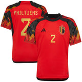 Belgium Home Shirt 2022 - Kids with Philtjens 2 printing - Kit Captain