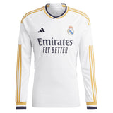 Real Madrid adidas Home Shirt 2023-24 - Long Sleeve - Kit Captain