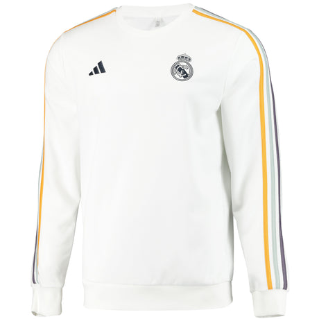 Real Madrid adidas Training Sweat Top - White - Kit Captain