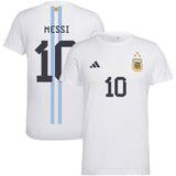 Argentina Messi 10 Graphic T-Shirt - White - Kit Captain