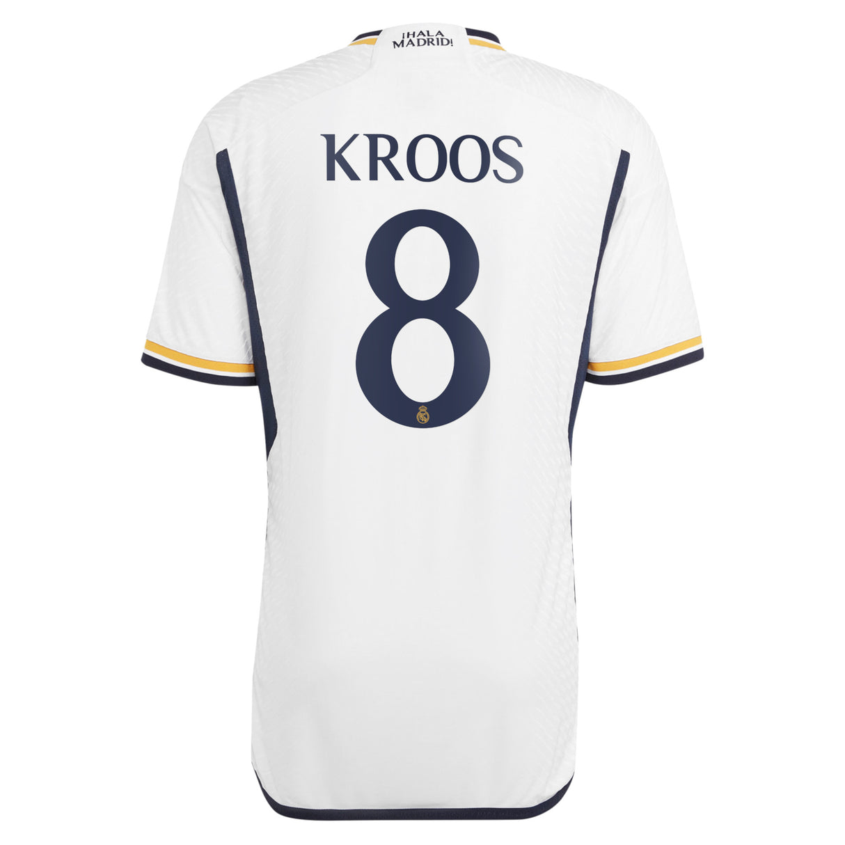 Real Madrid adidas Home Authentic Shirt 2023-24 with Kroos 8 printing - Kit Captain