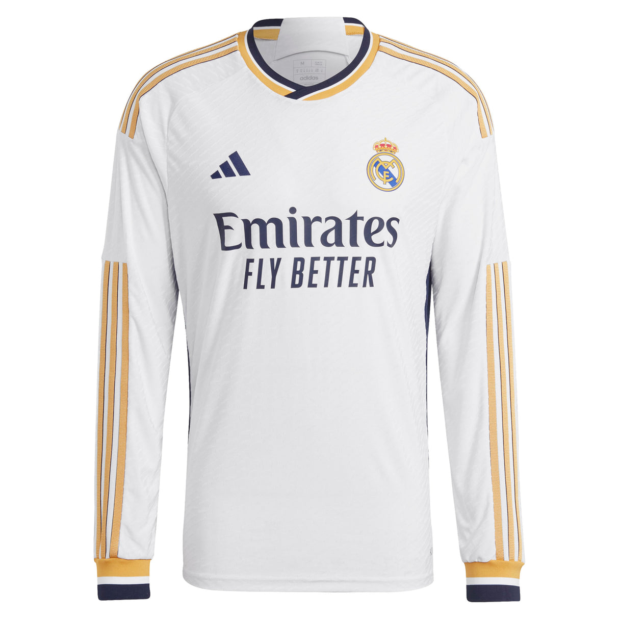 Real Madrid adidas Home Authentic Shirt 2023-24 - Long Sleeve with Modric 10 printing - Kit Captain