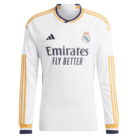 Real Madrid adidas Home Shirt 2023-24 - Long Sleeve with Kroos 8 printing - Kit Captain