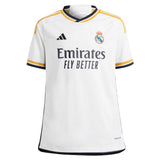 Real Madrid adidas Home Shirt 2023-24 - Kids with Camavinga 12 printing - Kit Captain