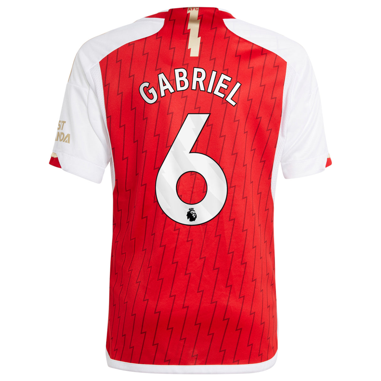 Arsenal adidas Home Shirt 2023-24 - Kids with Gabriel 6 printing - Kit Captain