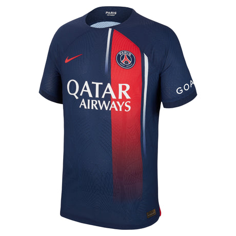 Paris Saint-Germain Nike Home Dri Fit Adv Match Shirt 2023-24 with Vitinha 17 printing - Kit Captain