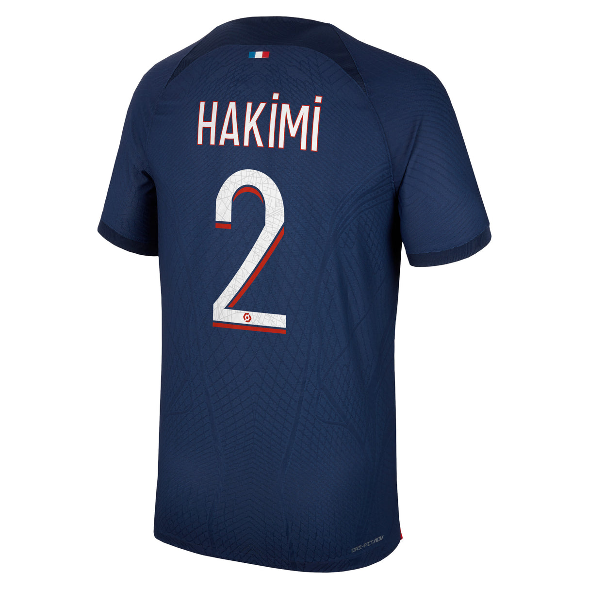 Paris Saint-Germain Nike Home Dri Fit Adv Match Shirt 2023-24 with Hakimi 2 printing - Kit Captain