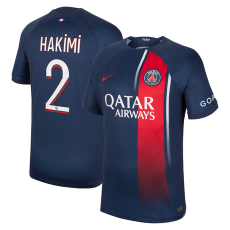 Paris Saint-Germain Nike Home Stadium Shirt 2023-24 with Hakimi 2 printing - Kit Captain