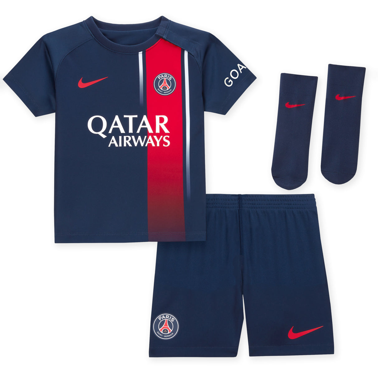 Paris Saint-Germain Nike Home Stadium Kit 2023-24 - Infant with Kimpembe 3 printing - Kit Captain