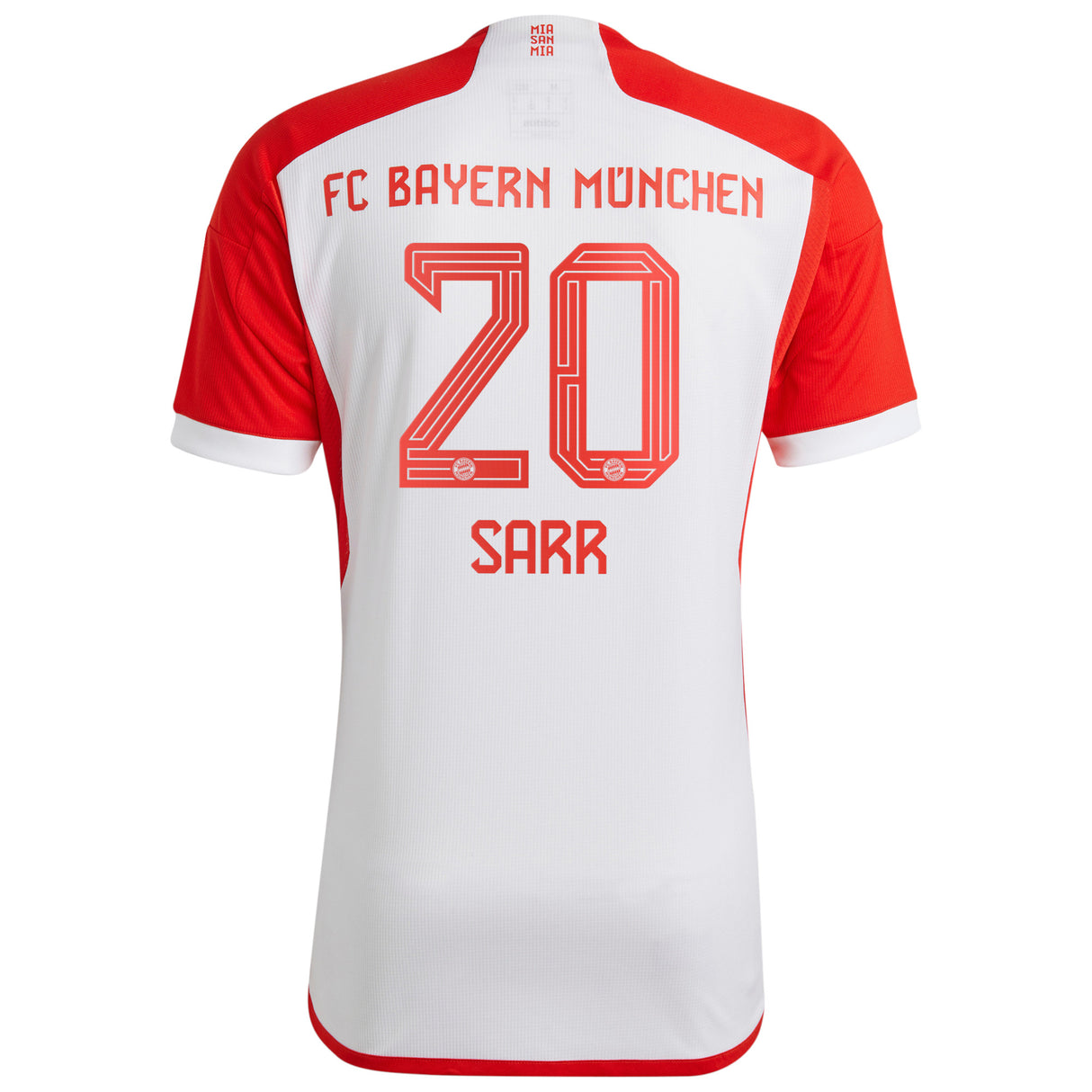 FC Bayern adidas Home Shirt 2023-24 with Sarr 20 printing - Kit Captain