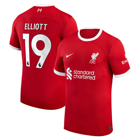 Liverpool Nike Home Stadium Shirt - 2023-24 with Elliott 19 printing - Kit Captain