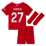 Liverpool Nike Home Stadium Kit - 2023-24 - Infant with Darwin 27 printing - Kit Captain