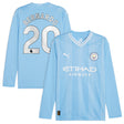 Manchester City Puma Home Shirt 2023-24 - Long Sleeve with Bernardo 20 printing - Kit Captain