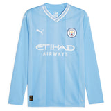 Manchester City Puma Home Shirt 2023-24 - Long Sleeve with Lewis 82 printing - Kit Captain