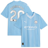 Manchester City Puma Home Shirt 2023-24 - Kids with Bernardo 20 printing - Kit Captain