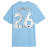 Manchester City Puma Home Shirt 2023-24 - Kids with Mahrez 26 printing - Kit Captain