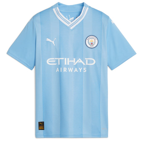 Manchester City Puma Home Shirt 2023-24 - Kids with Rúben 3 printing - Kit Captain