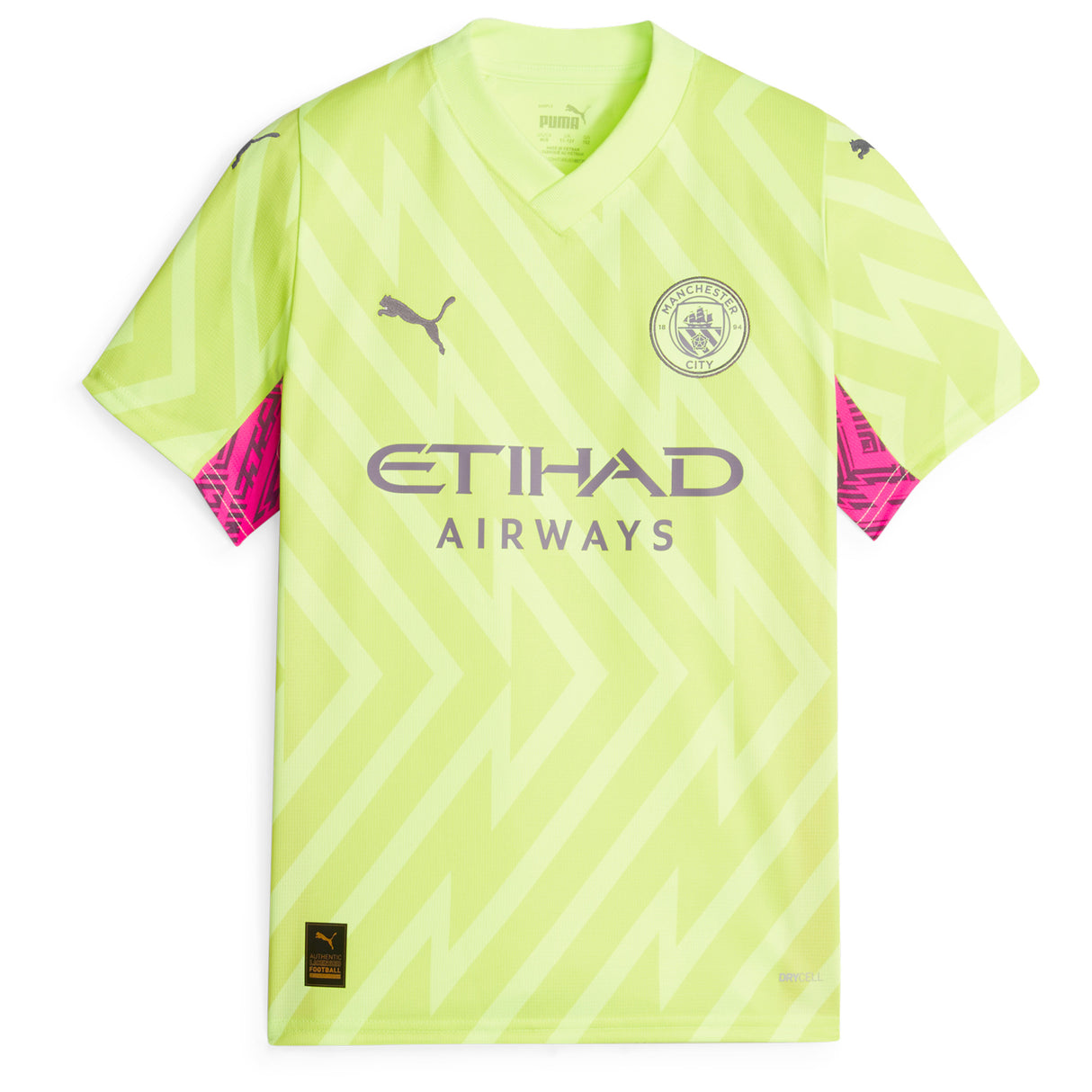 Manchester City Puma Goalkeeper Shirt 2023-24 - Short Sleeve - Kids with Ederson M. 31 printing - Kit Captain