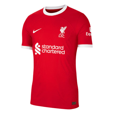 Liverpool Nike Home Dri Fit Adv Match Shirt - 2023-24 with Mac Allister 10 printing - Kit Captain