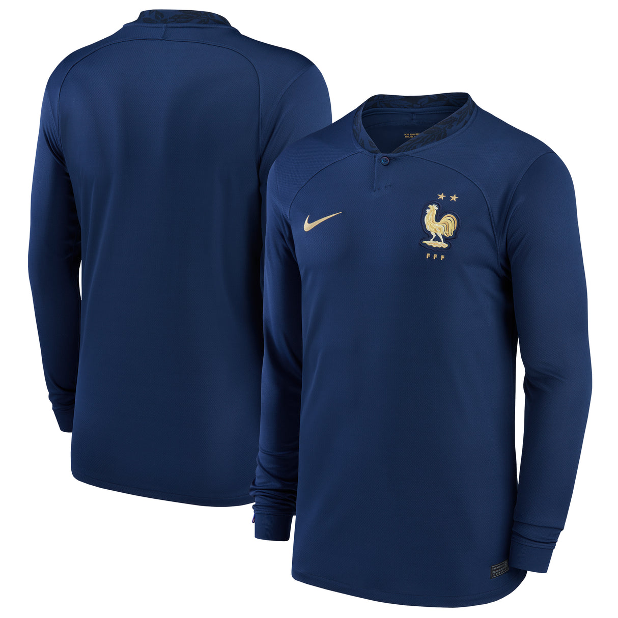 France Home Stadium Shirt Long Sleeve 2022 - Kids - Kit Captain