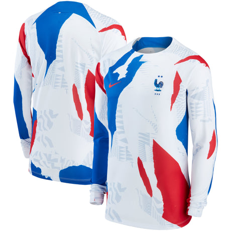 France Pre-Match Long Sleeve Top - White - Kids - Kit Captain