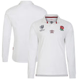 England Rugby World Cup 2023 Home Classic Long Sleeve Jersey - White - Junior - Kit Captain