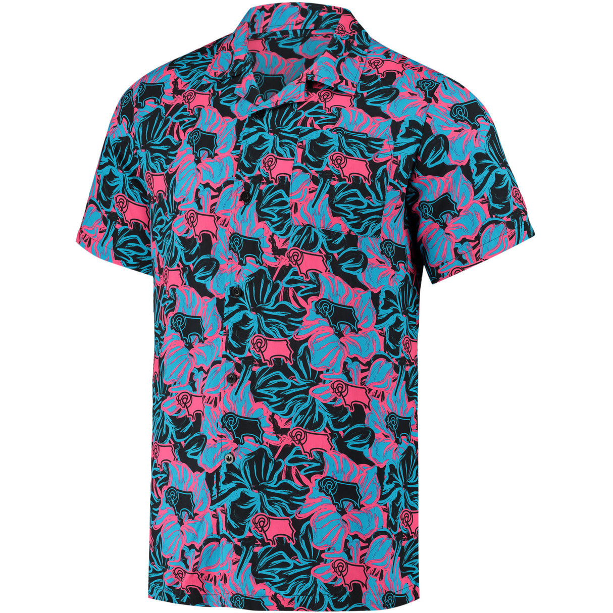 Derby County Hawaiian Shirt - Black/Pink - Boys - Kit Captain