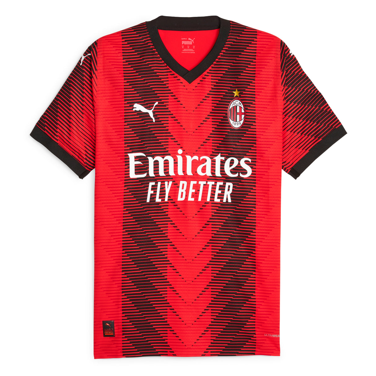 AC Milan Puma Home Authentic Shirt 2023-24 - Kit Captain