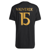 Real Madrid adidas Third Authentic Shirt 2023-24 with Valverde 15 printing - Kit Captain