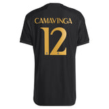 Real Madrid adidas Third Authentic Shirt 2023-24 with Camavinga 12 printing - Kit Captain