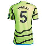 Arsenal adidas Away Authentic Shirt 2023-24 with Thomas 5 printing - Kit Captain