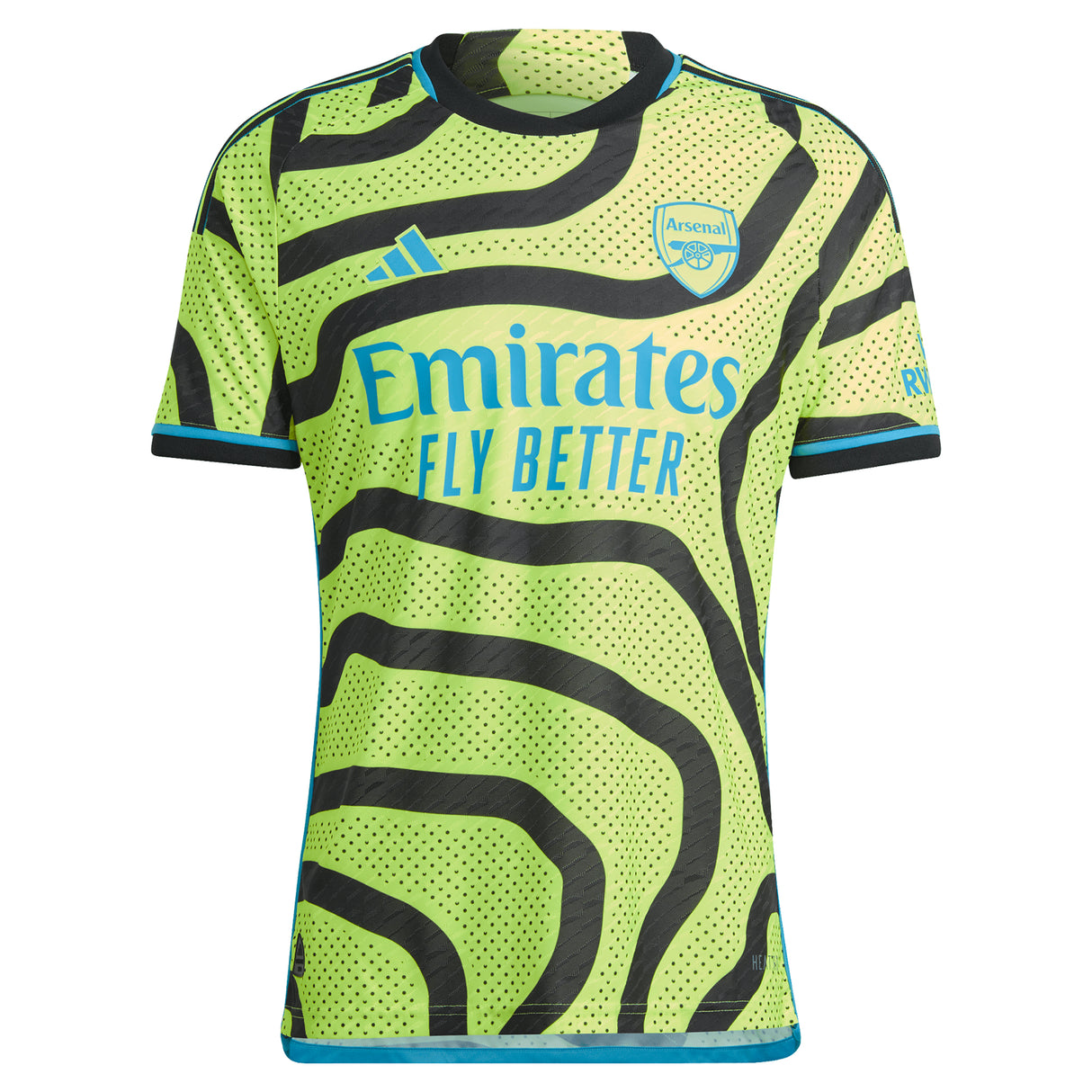 Arsenal adidas Away Authentic Shirt 2023-24 with G.Jesus 9 printing - Kit Captain