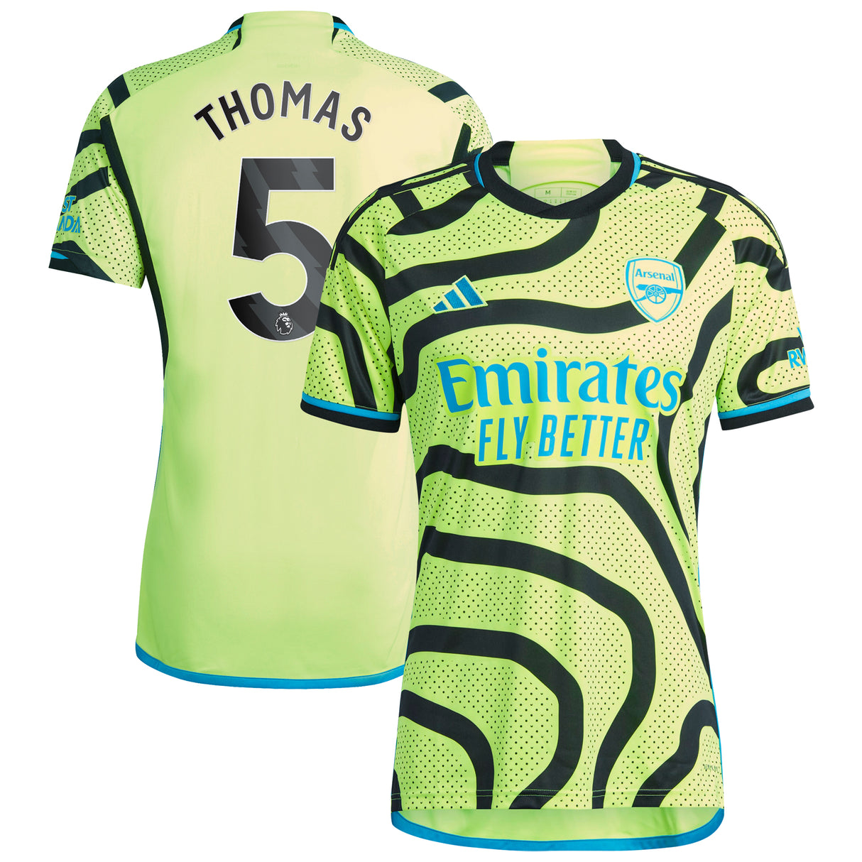 Arsenal adidas Away Shirt 2023-24 with Thomas 5 printing