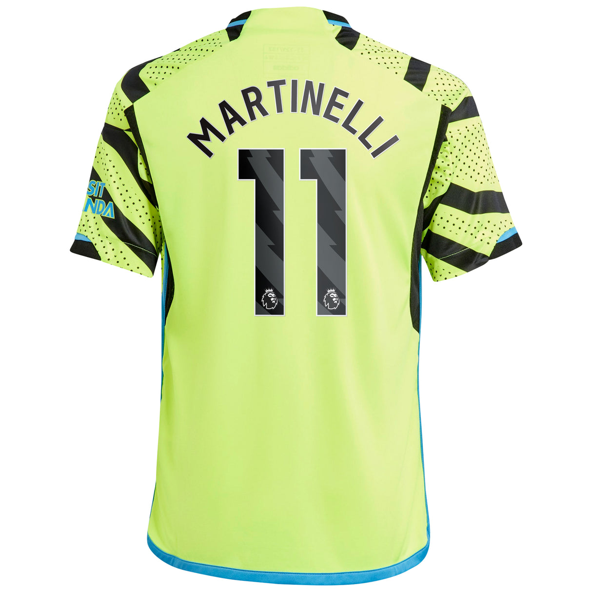 Arsenal adidas Away Shirt 2023-24 - Kids with Martinelli 11 printing - Kit Captain