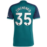 Arsenal adidas Third Shirt 2023-24 with Zinchenko 35 printing - Kit Captain